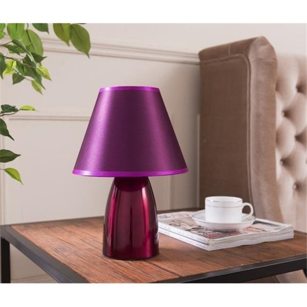 Inroom Furniture Designs Inroom Furniture Designs L1031-PU Table Lamp - Purple; 11.5 x 8 x 8 in. L1031-PU
